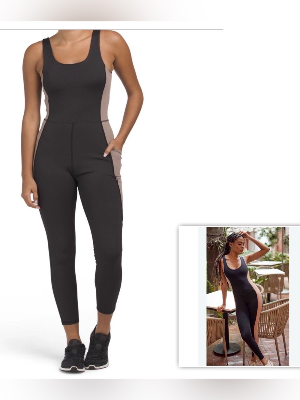 NWT Move Theology Women XS Bodysuit Colorblock Athletic One Piece Jumpsuit 25"